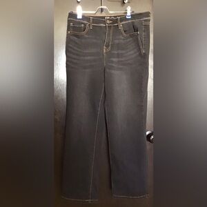 DG2 by Diane Gilman Lux Touch Straight Leg Jeans in Black